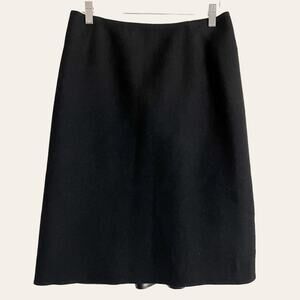 Alaia Black Wool Blend A-Line Knee Length Skirt Size 8